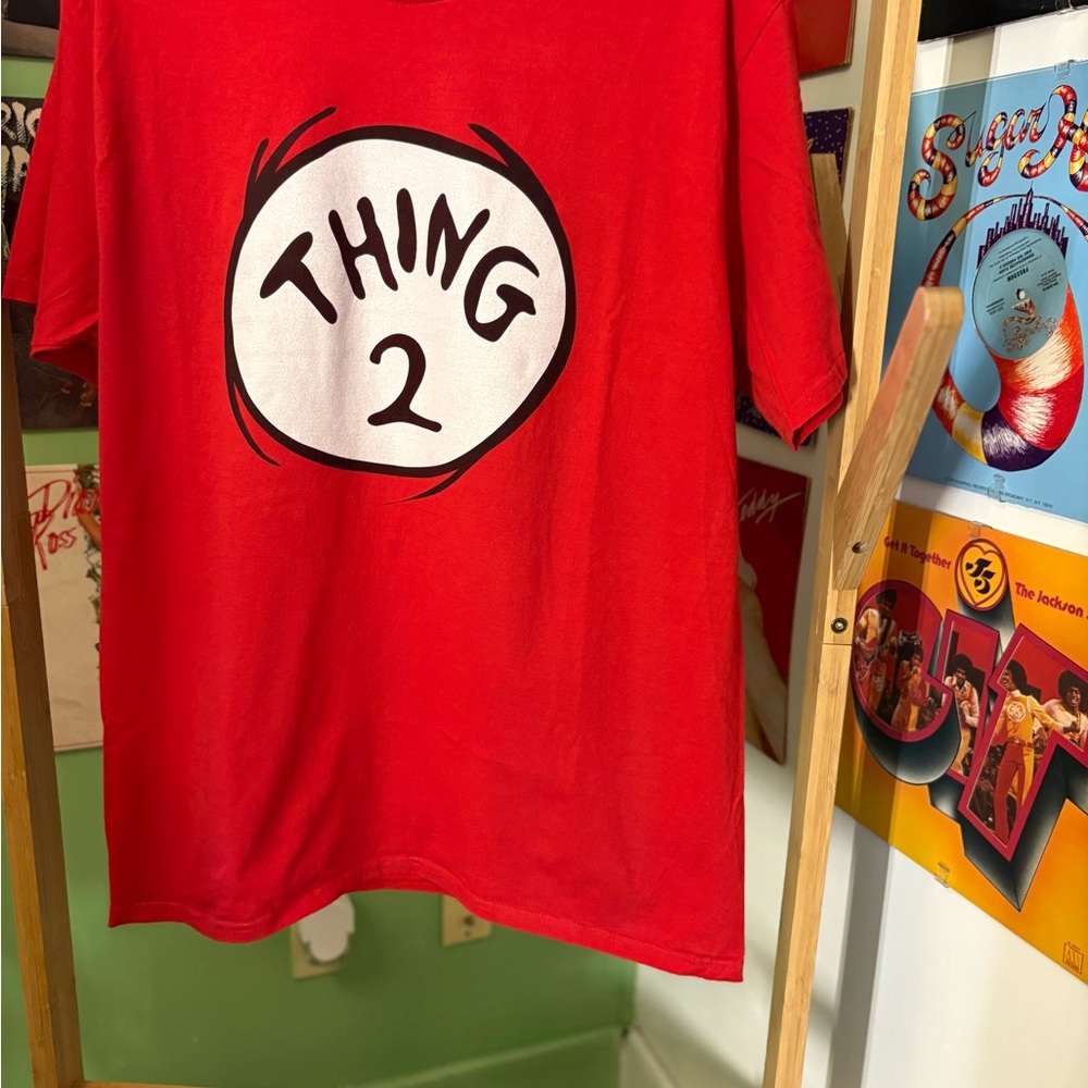 Red Shirt with Thing 2 Design